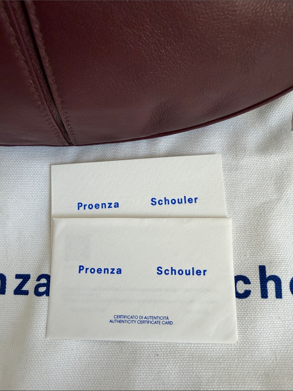 Brand New Proenza Schouler Small Slide Leather Hobo Bag – Burgundy NWT - Picture 8 of 9